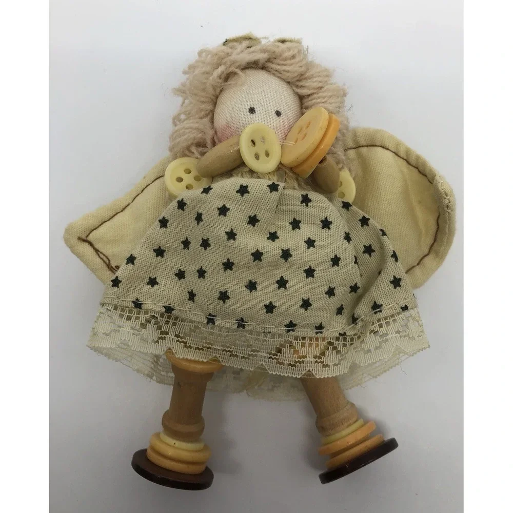 Unique Handmade Angel Magnet Cloth Angel With‎ Buttons Refrigerator Magnet 5